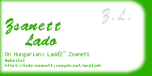 zsanett lado business card